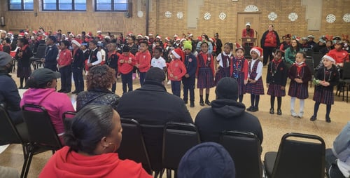 students performing at Christmas concert
