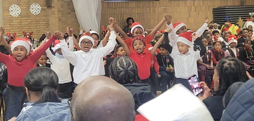students performing at Christmas concert