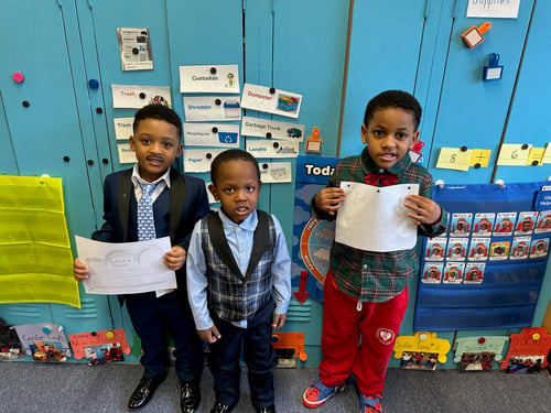 3 Pre-K boys as Martin Luther King